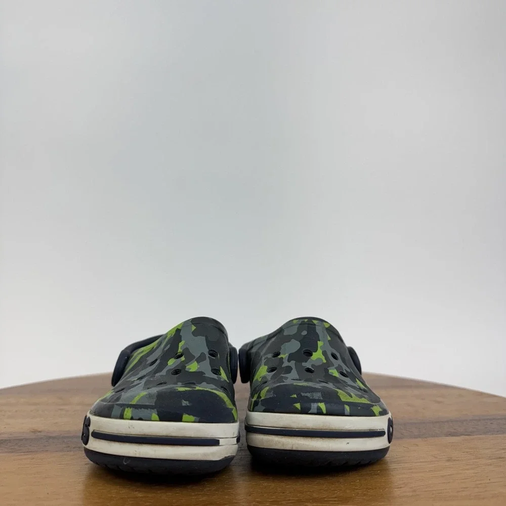 Little Kids Crocband Blue Camo Casual Comfort Classic Slip On Clogs Size 7 C GUC